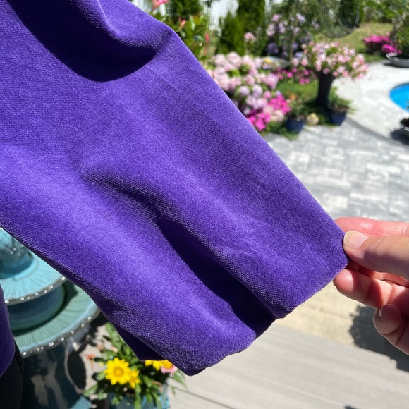 INC International Concepts Women's Violet Purple Velvet Swing Jacket Size Medium - Picture 6 of 10